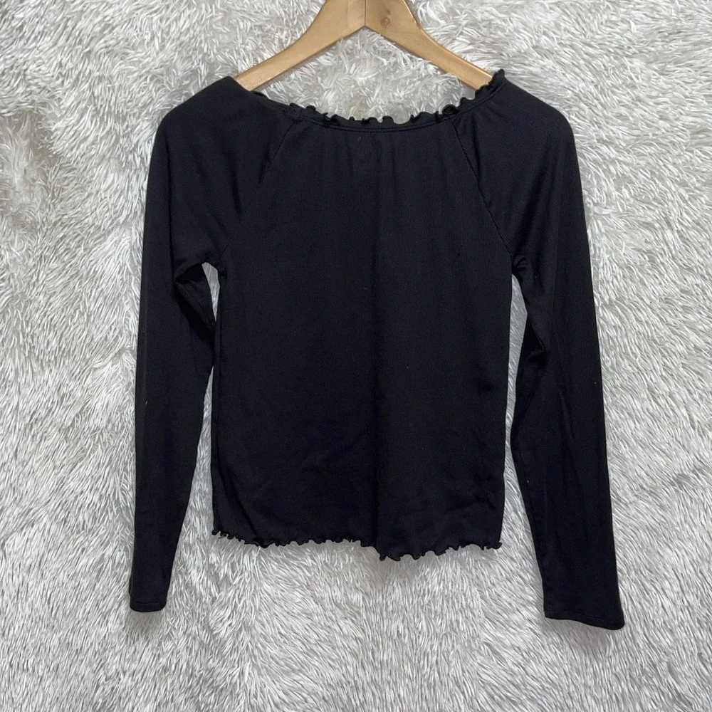 Justice black knit